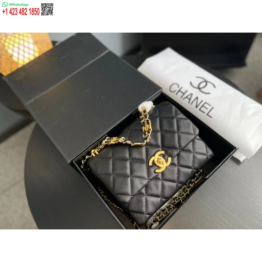 Replika Chanel Billig Cf Mini Knockoff Svart 20cm A69900