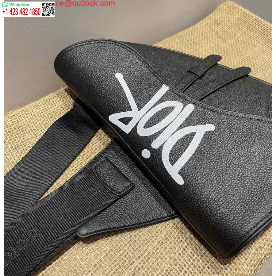 Replika Dior M0446 Satteltasche Dior Kalbsledertasche Schwarz