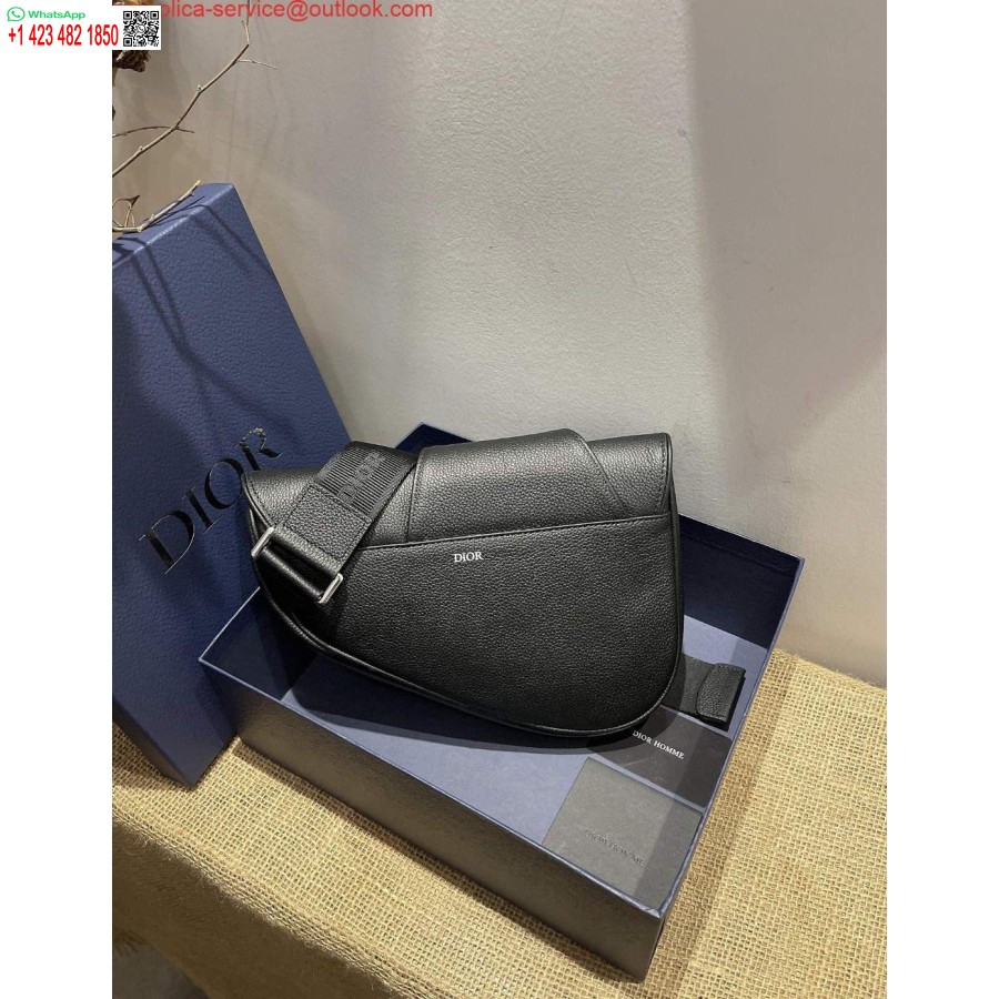 Replika Dior M0446 Satteltasche Dior Kalbsledertasche Schwarz