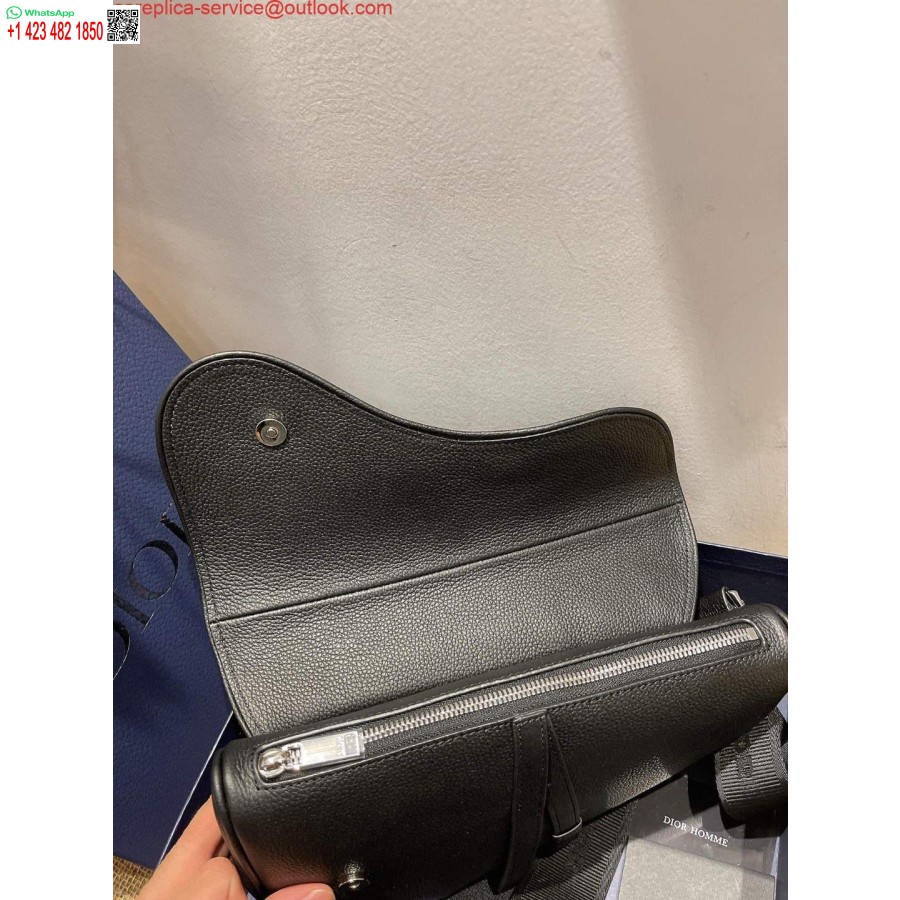 Replika Dior M0446 Satteltasche Dior Kalbsledertasche Schwarz
