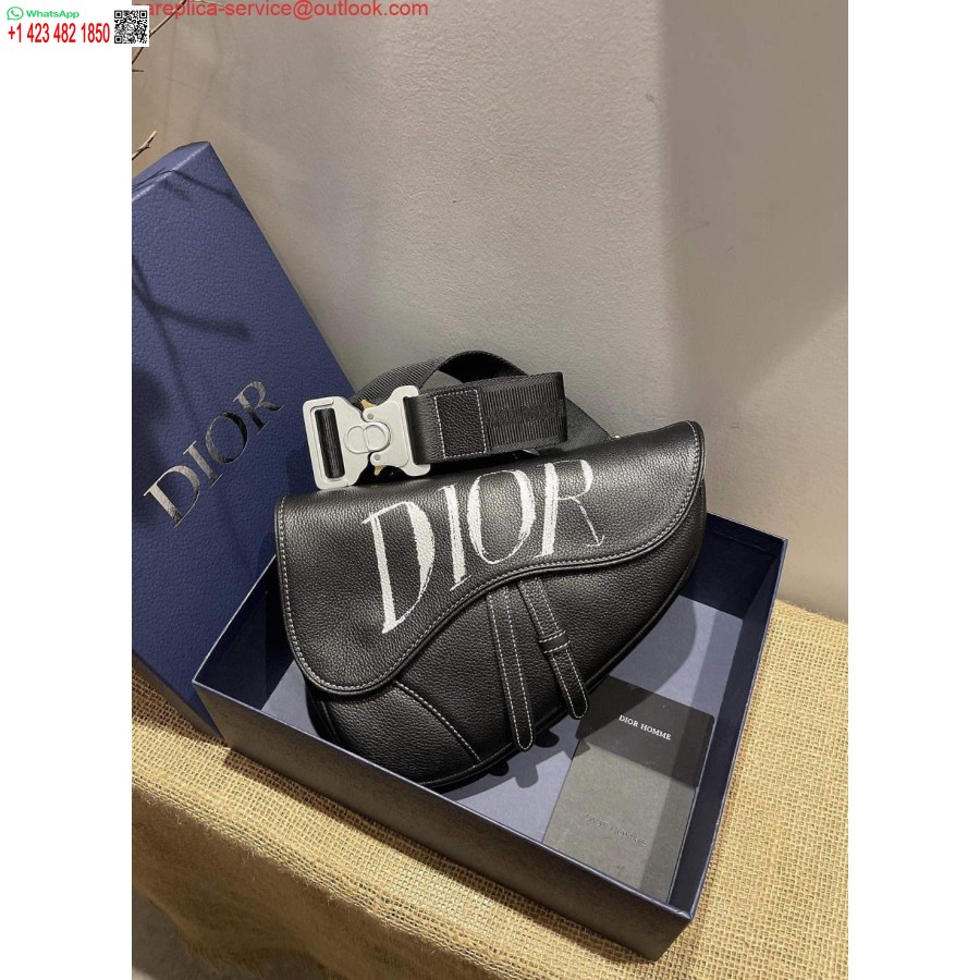Replika Dior M0446 Satteltasche Dior Kalbsledertasche Schwarz