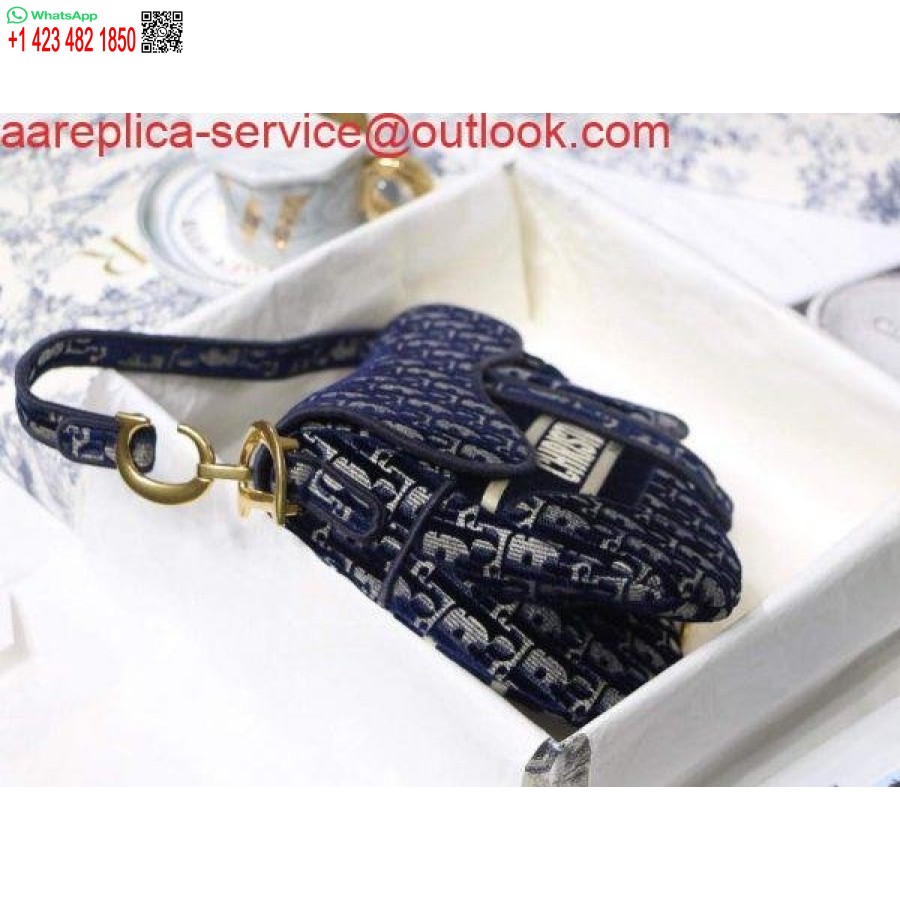 Replika Dior M0446 Dior Torba Za Sedlo Plavi Dior Kosi Vez