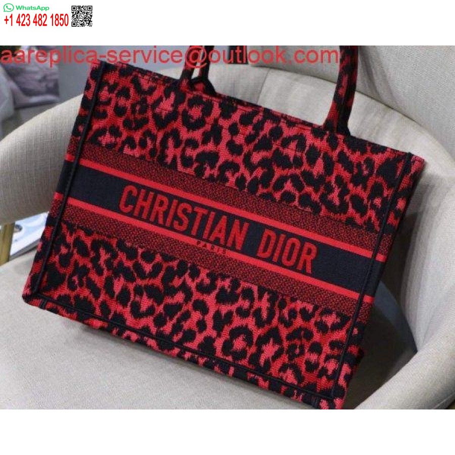 Replica Dior M1296 Piccola Borsa Dior Book Tote Lampone Pop Mizza Ricamo