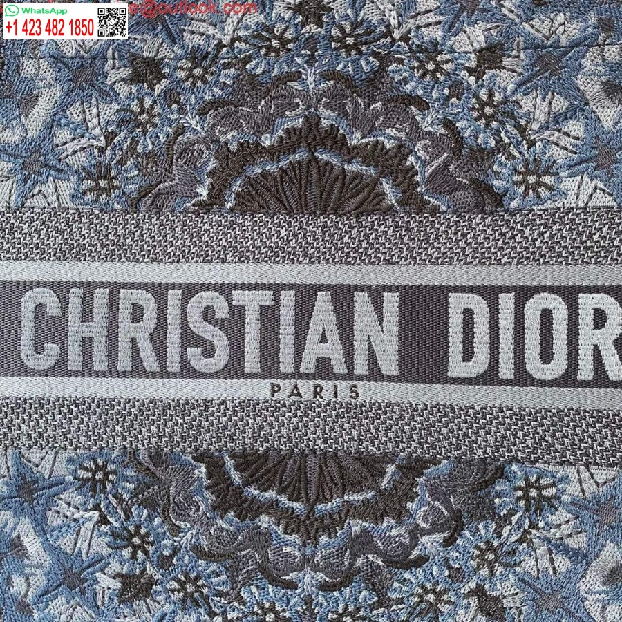 Replika Dior M1296 Mala Dior Knjiga Torba Tamnoplava Dior Konstelacija Vez