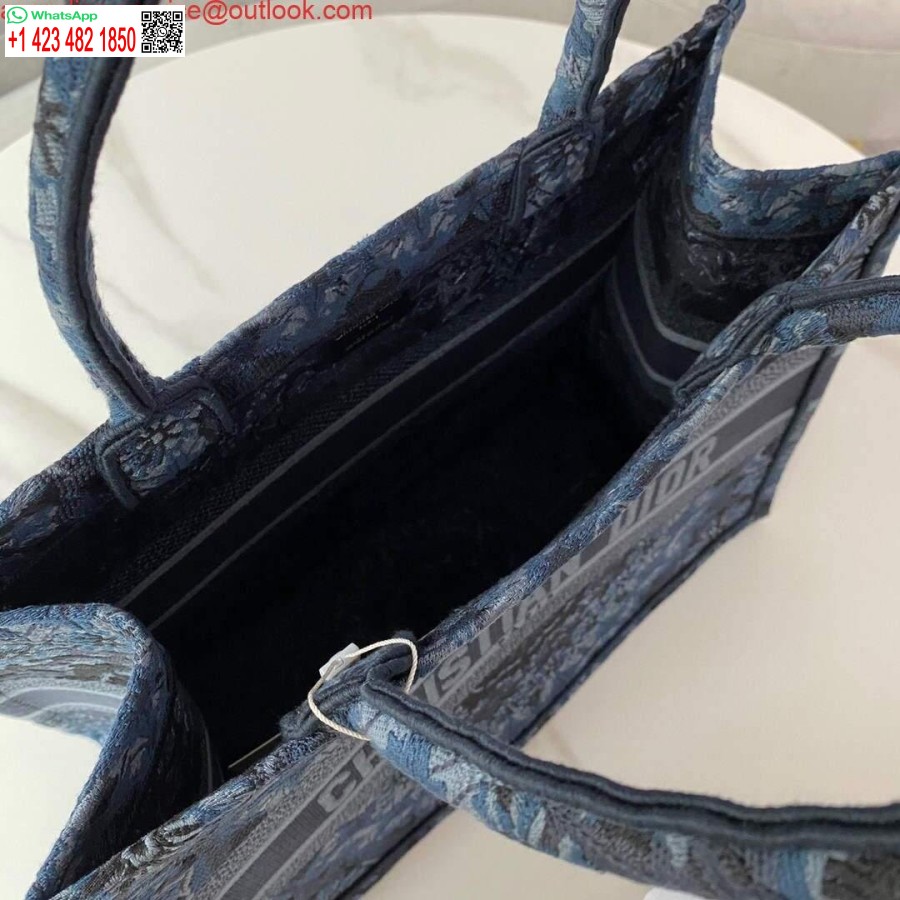 Replika Dior M1296 Mala Dior Knjiga Torba Tamnoplava Dior Konstelacija Vez