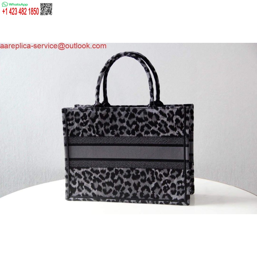 نسخة طبق الأصل من Dior M1296 Dior حقيبة كتب صغيرة رمادية متعددة الألوان تطريز ميزا