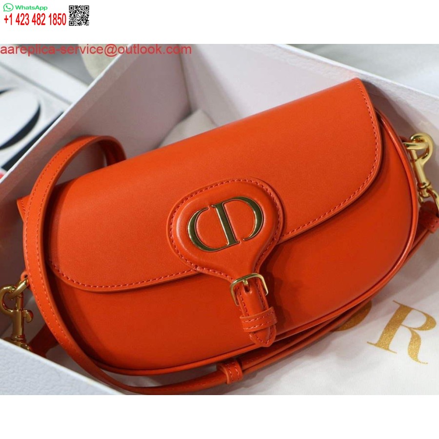 Replica Dior M9327 Borsa Dior Bobby East West Box In Pelle Di Vitello Arancione