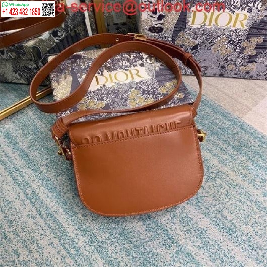 نسخة طبق الأصل من ديور M9317 ديور بوبي حقيبة كروس صغيرة 9268 بني