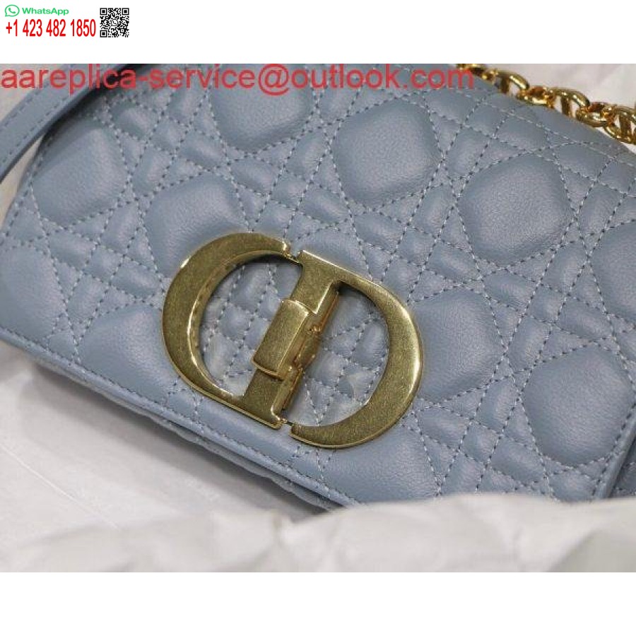 طبق الأصل ديور M9241 ديور حقيبة ديور كارو صغيرة زرقاء