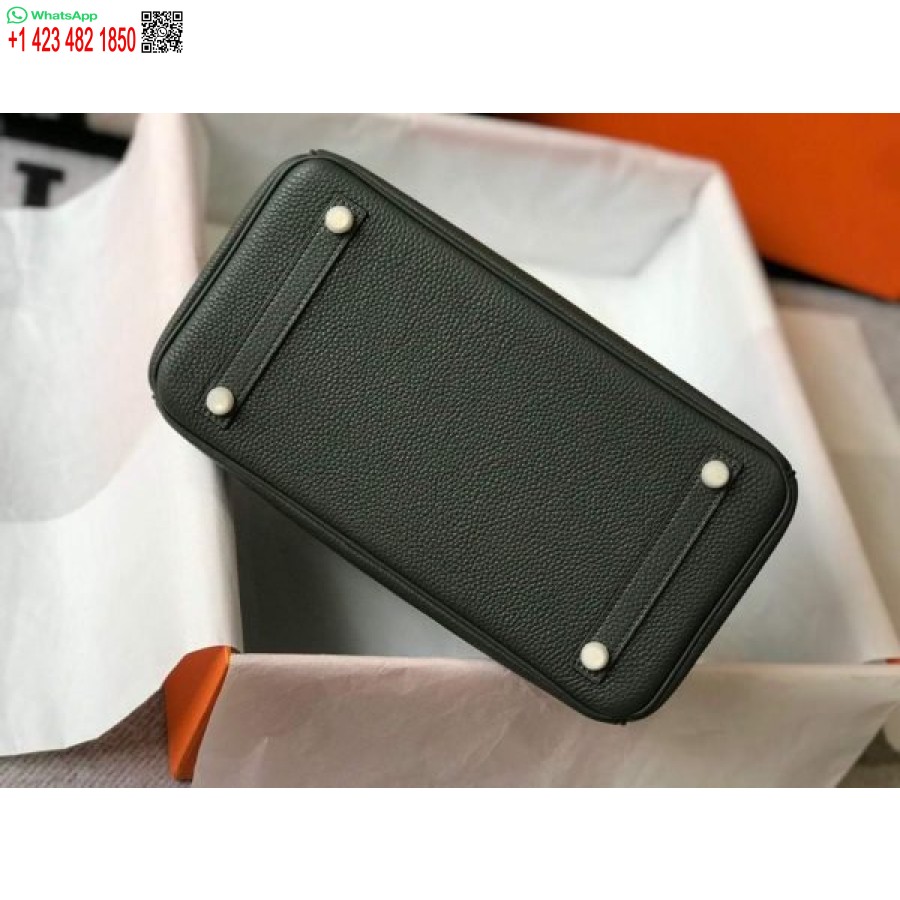 Replika Hermes Birkin Dizajnerske Velike Torbe Togo Kožne 28337 Tamnozelene