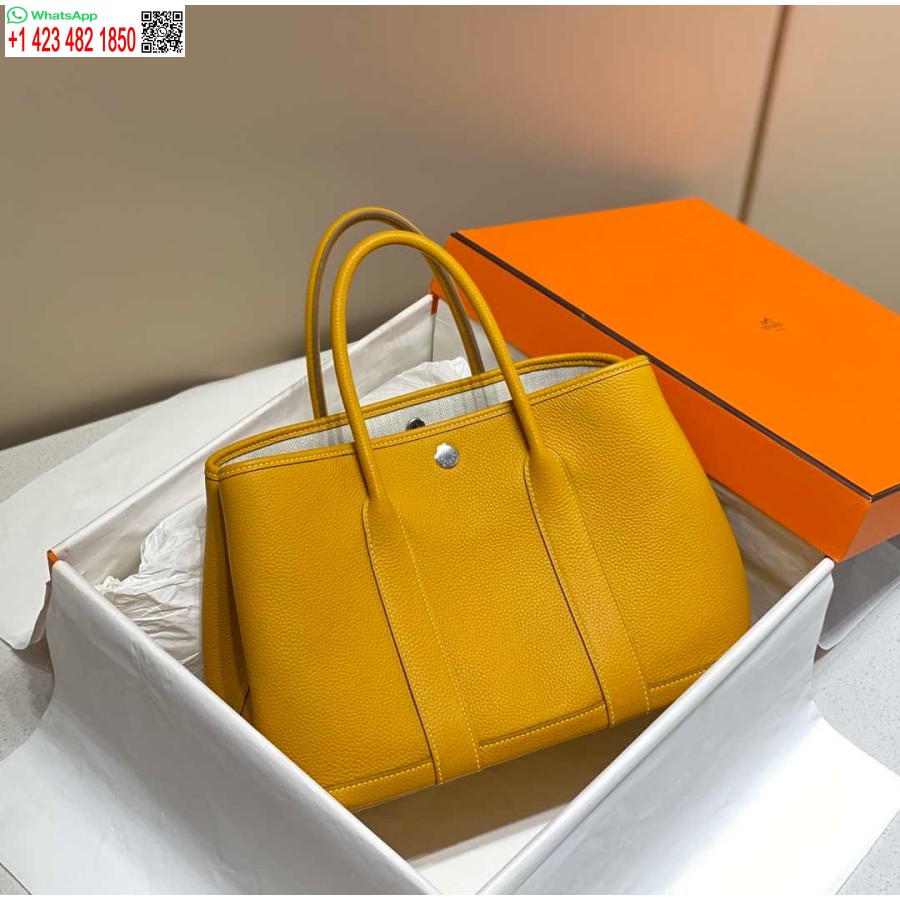 Replica Borsa Hermes Gialla Clemence Garden Party 30 Cm H239041