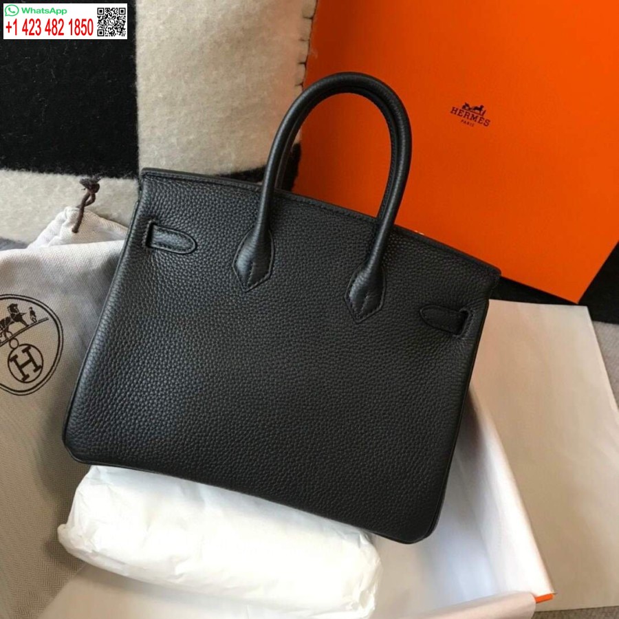 Replica Borsa Tote Firmata Hermes Birkin Togo In Pelle 28334 Nera