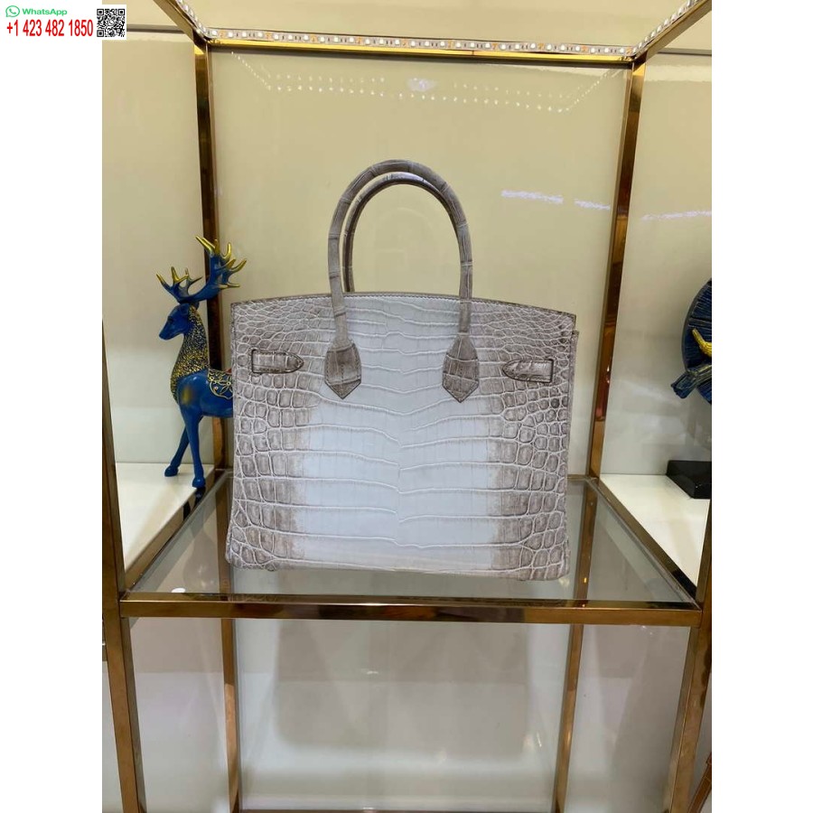 Réplica De Bolso De Mano De Diseñador Hermes Birkin Cuero De Cocodrilo Del Himalaya H99820