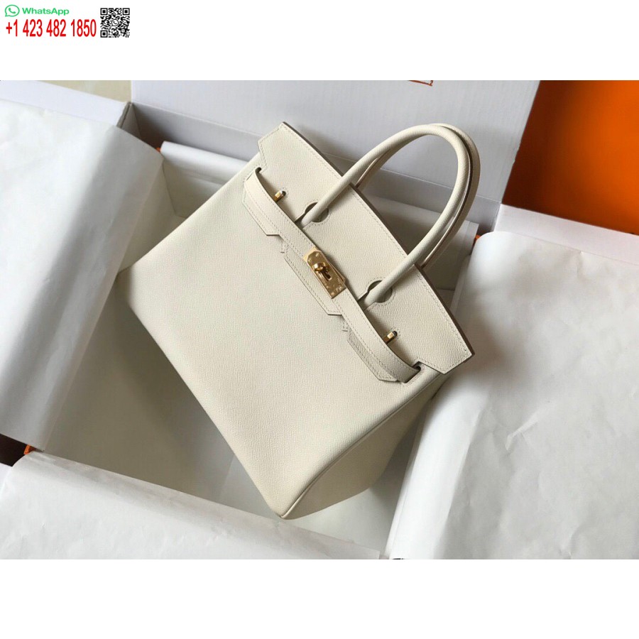 Replika Hermes Birkin Dizajnerske Velike Torbe Od Epsom Kože 28355 Bijela