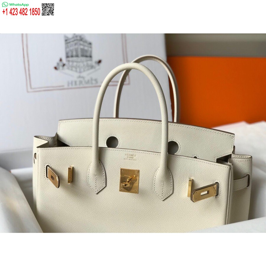 Replika Hermes Birkin Dizajnerske Velike Torbe Od Epsom Kože 28355 Bijela