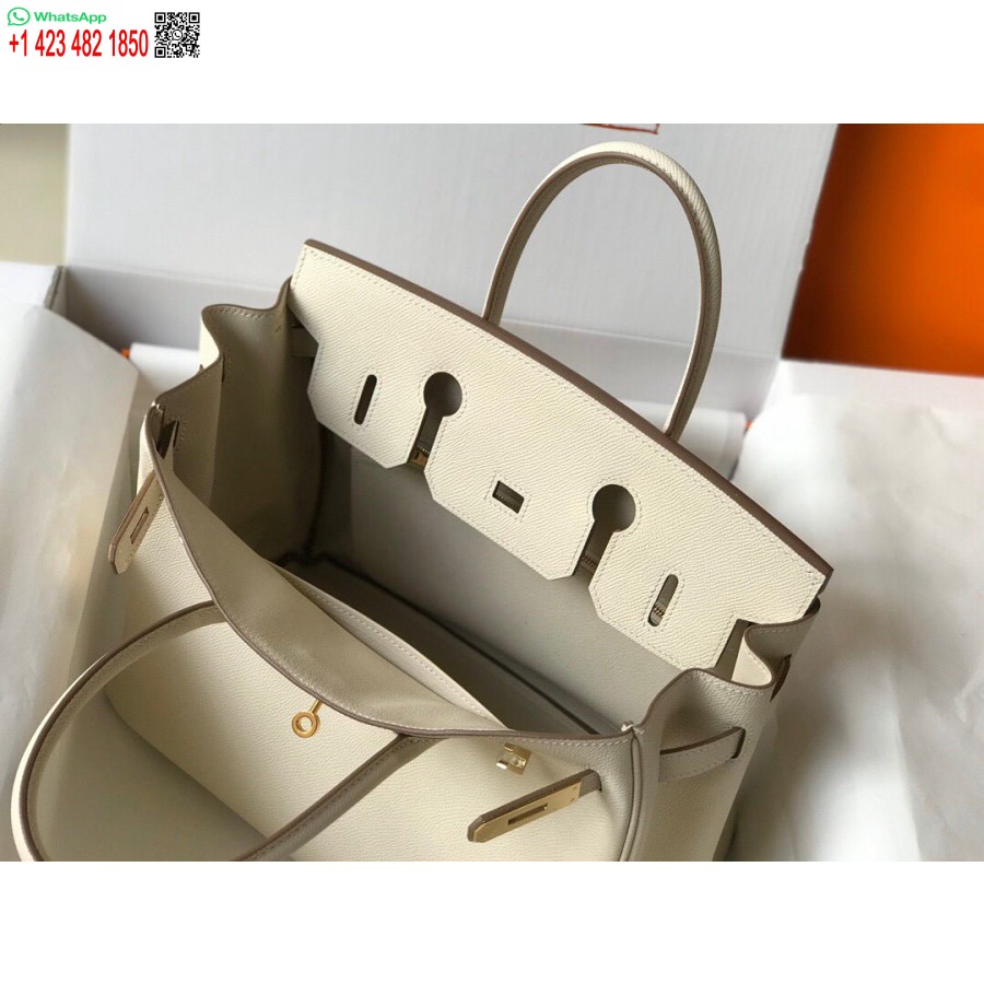 Replika Hermes Birkin Dizajnerske Velike Torbe Od Epsom Kože 28355 Bijela
