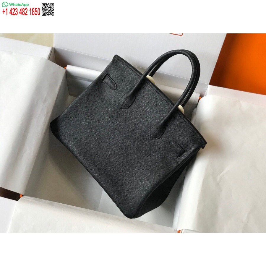 Replika Hermes Birkin Dizajnerske Velike Torbe Od Epsom Kože 28353 Crna