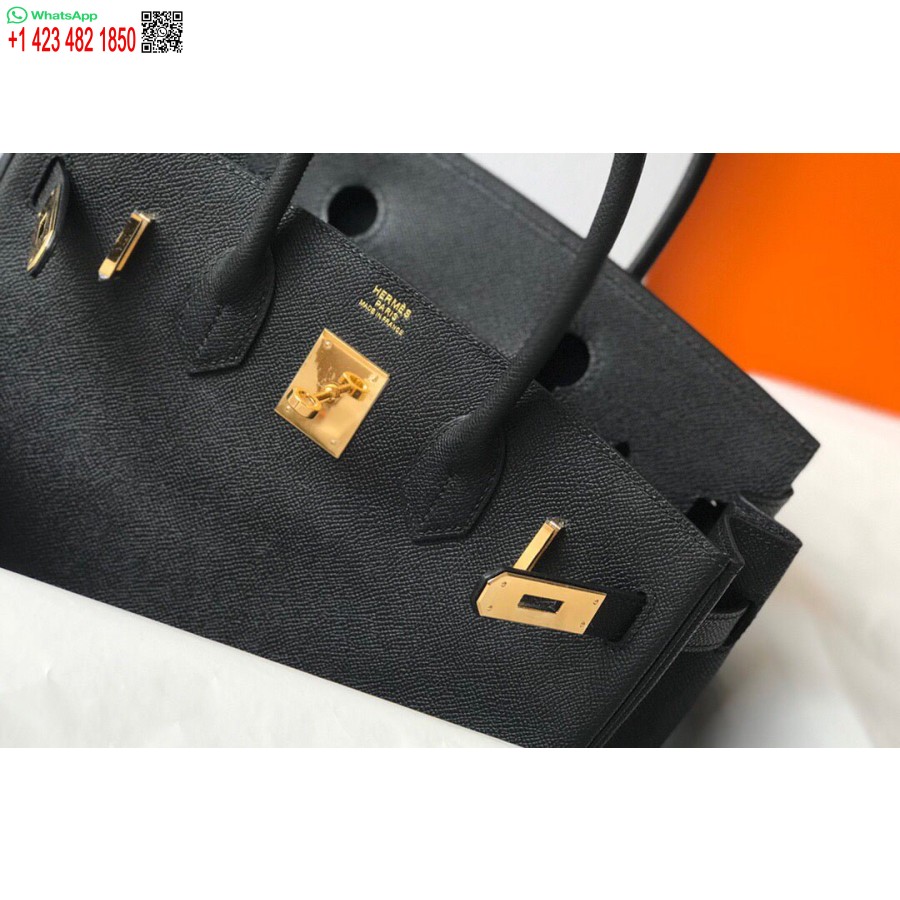 Replika Hermes Birkin Dizajnerske Velike Torbe Od Epsom Kože 28353 Crna