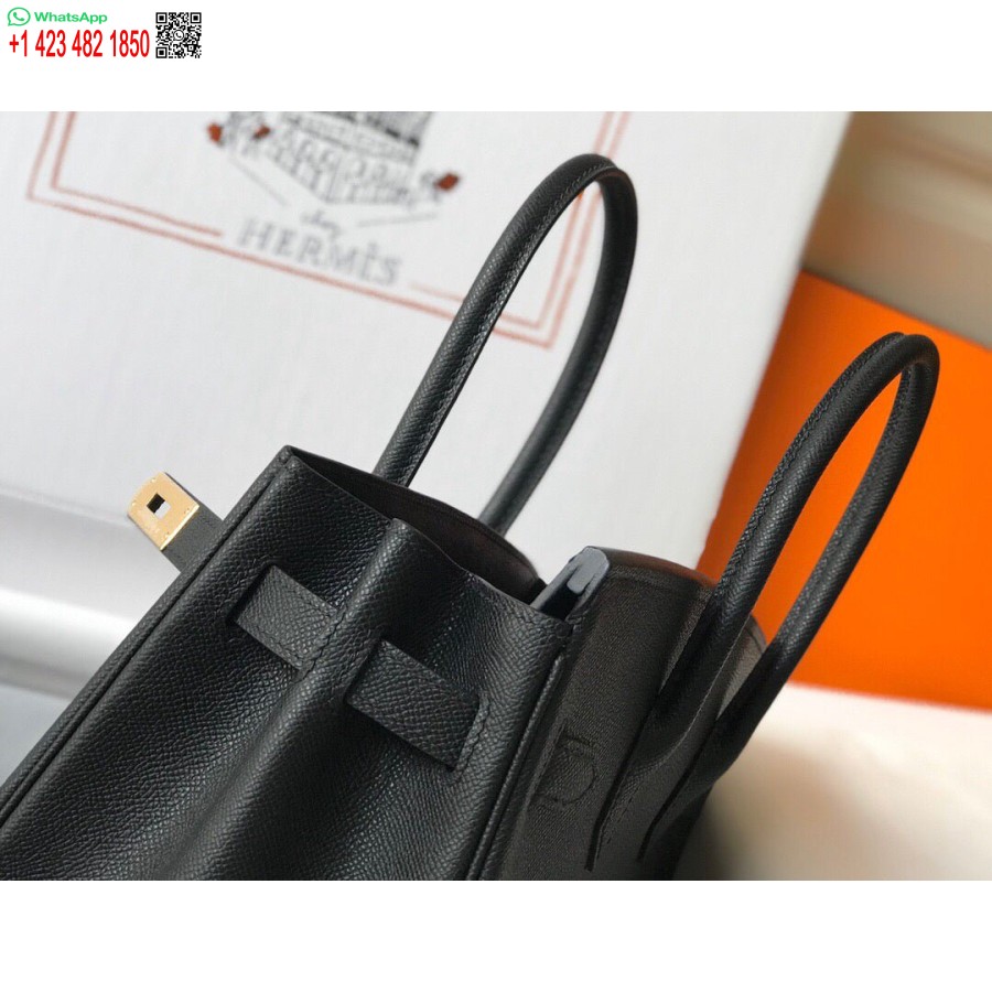 Replika Hermes Birkin Dizajnerske Velike Torbe Od Epsom Kože 28353 Crna