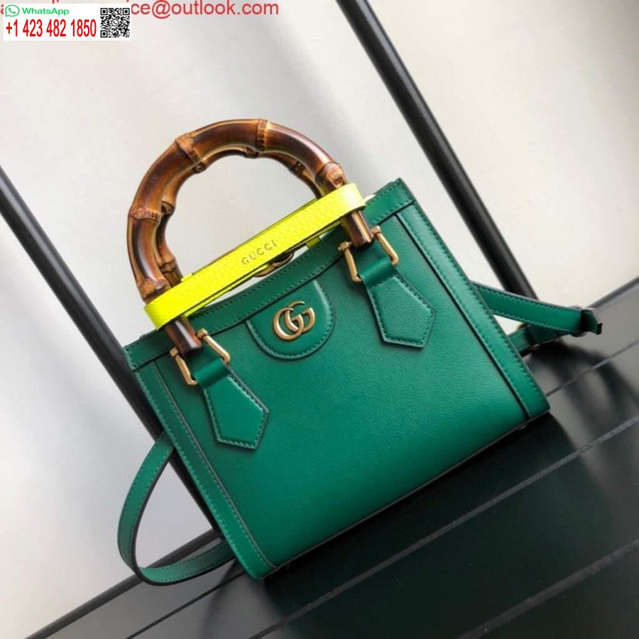 Replica Gucci Diana Mini Tote Bag Borsa Con Manico Superiore Gucci 655661 Verde