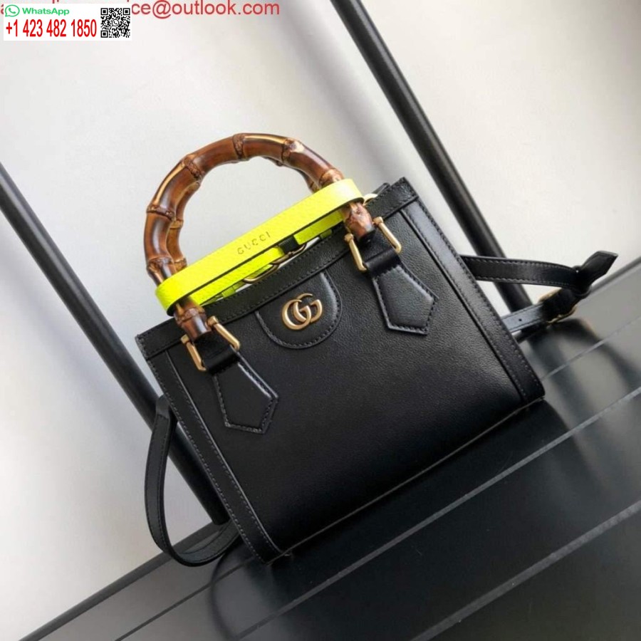 Replica Gucci Diana Mini Tote Bag Borsa Con Manico Superiore Gucci 655661 Nero