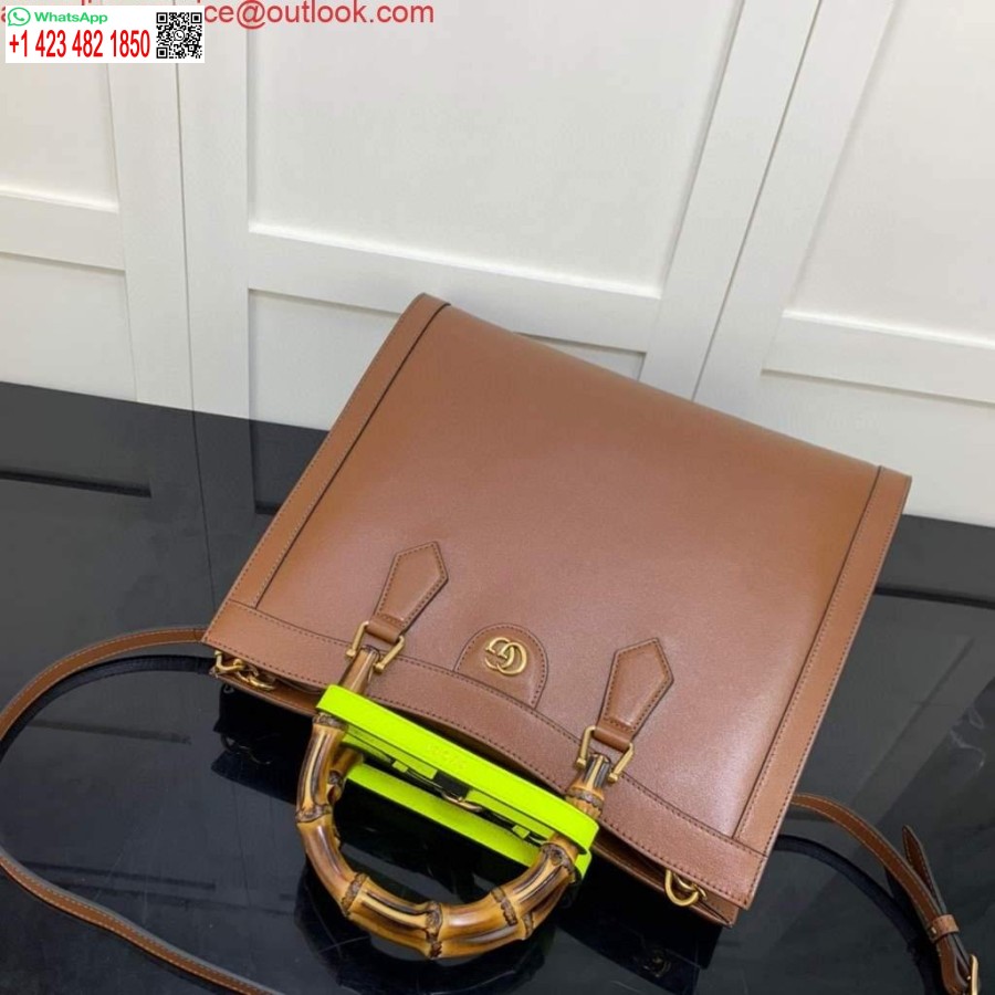 Réplica Bolsa Gucci Diana Média Gucci 655658 Marrom