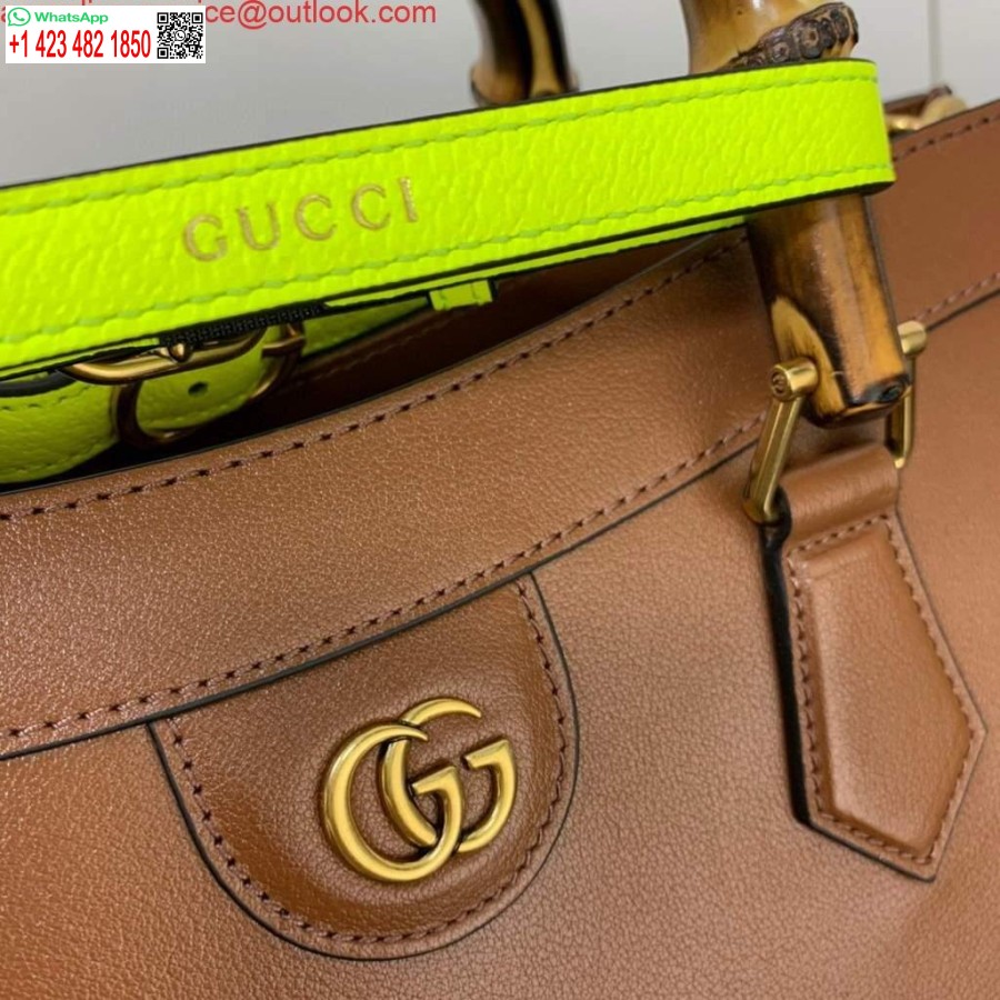 Réplica Bolsa Gucci Diana Média Gucci 655658 Marrom