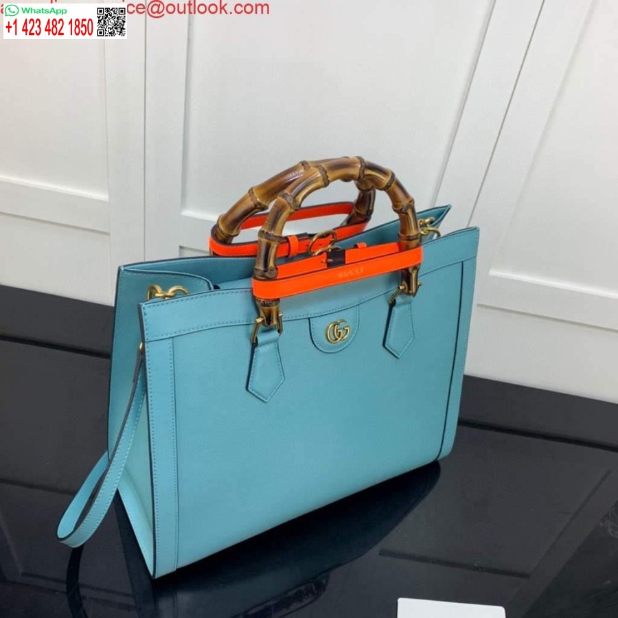 Replica Gucci Diana Borsa Tote Media Gucci 655658 Blu