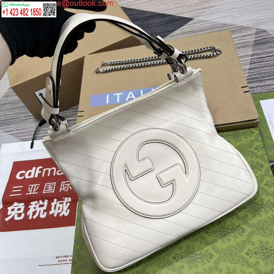 ρεπλίκα Gucci 751518 Gucci Blondie μικρή Tote Bag λευκή