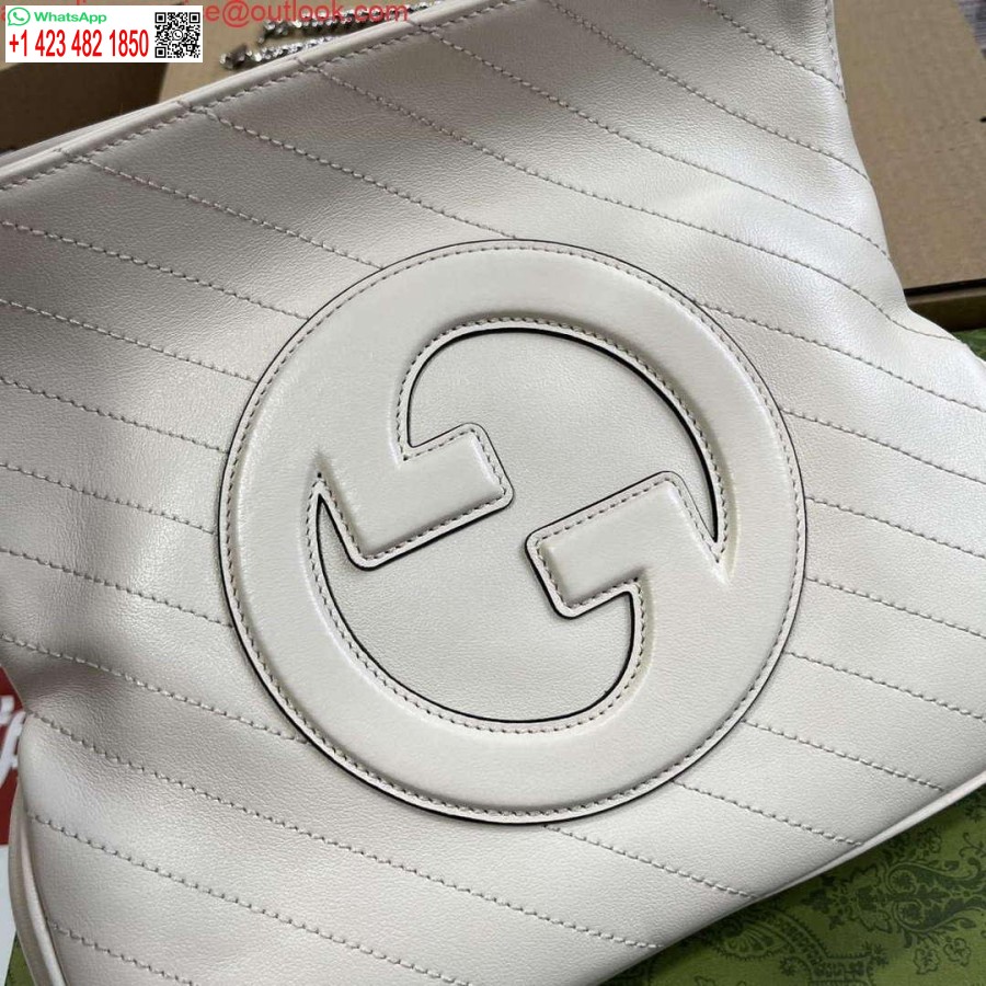 ρεπλίκα Gucci 751518 Gucci Blondie μικρή Tote Bag λευκή