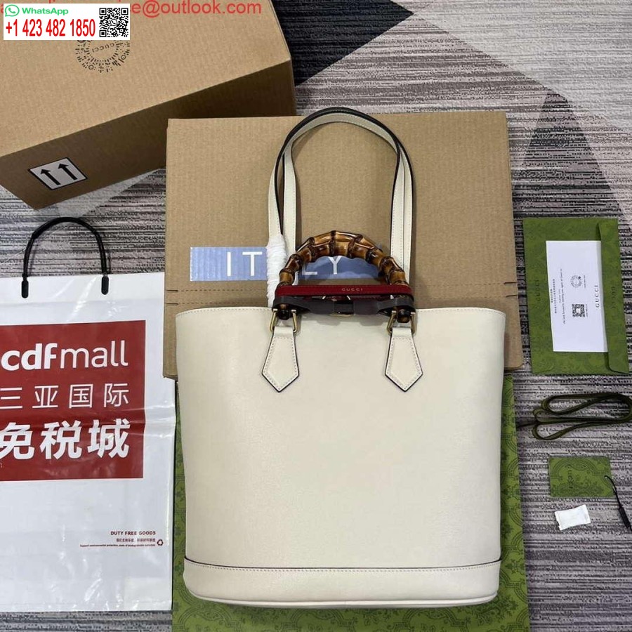 طبق الاصل غوتشي 750394 غوتشي ديانا حمل حقيبة متوسطة من الجلد الأبيض