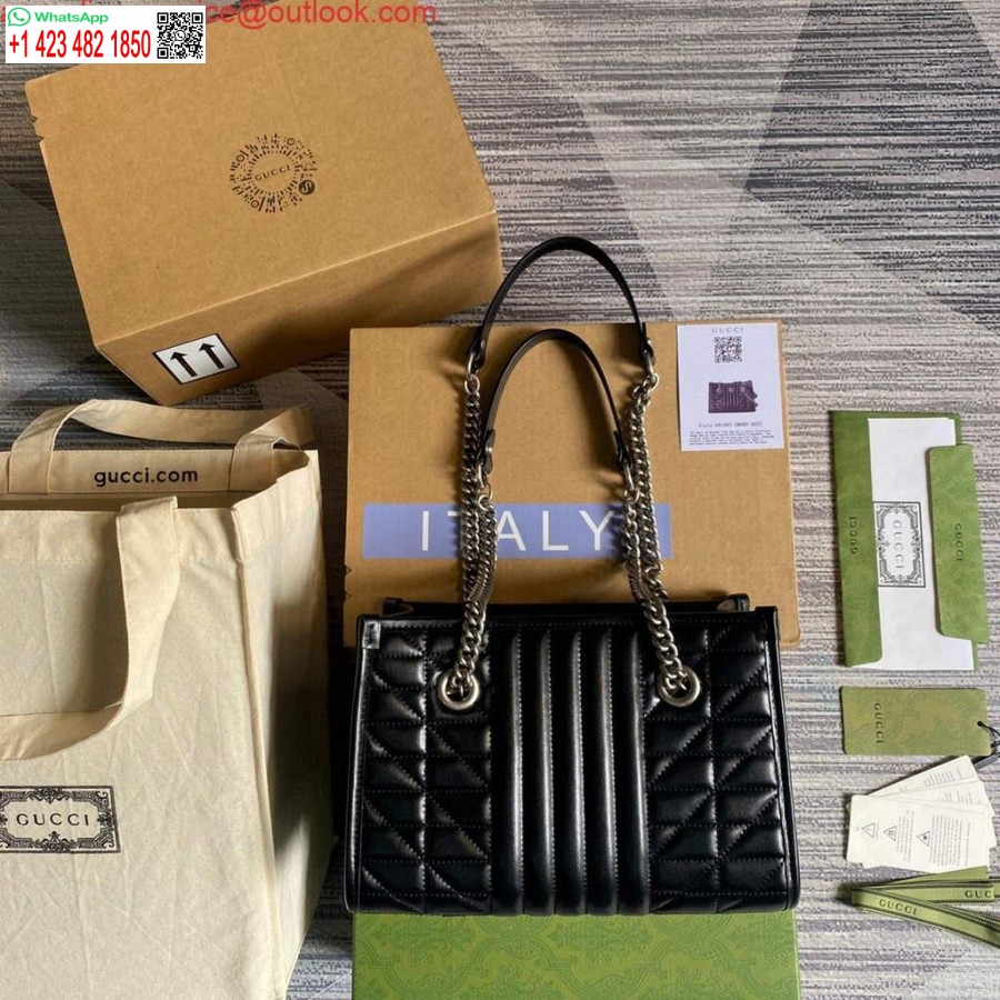 نسخة طبق الأصل غوتشي 681483 جي جي مارمونت حمل حقيبة صغيرة سوداء