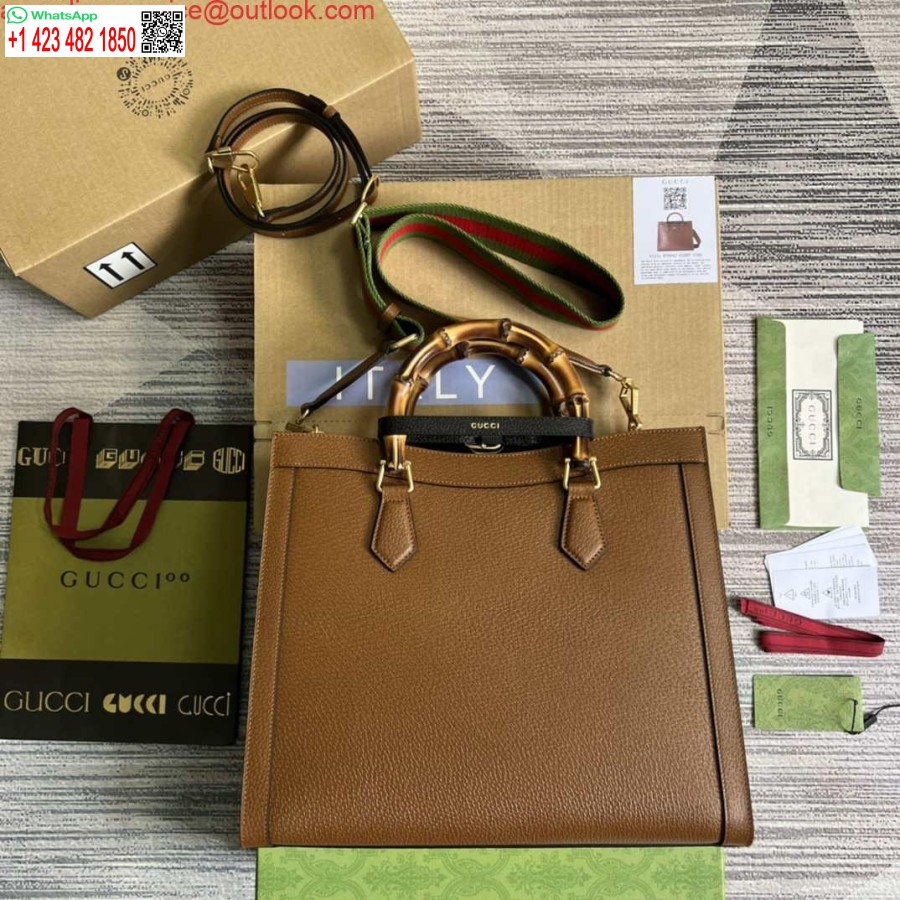 طبق الاصل غوتشي 678842 ديانا حمل حقيبة متوسطة البني