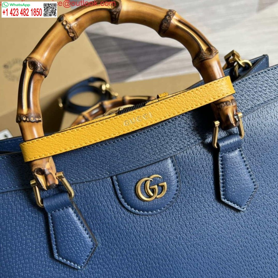 Replika Gucci 678842 Diana Medium Mulepose Blå