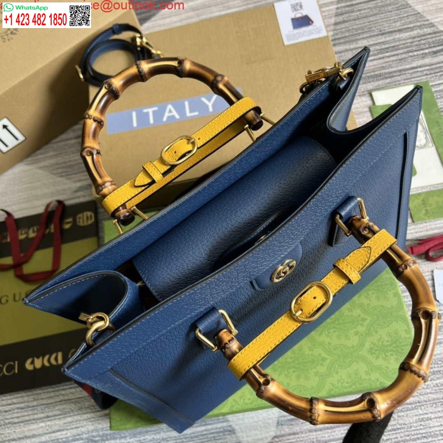 Replika Gucci 678842 Diana Medium Mulepose Blå