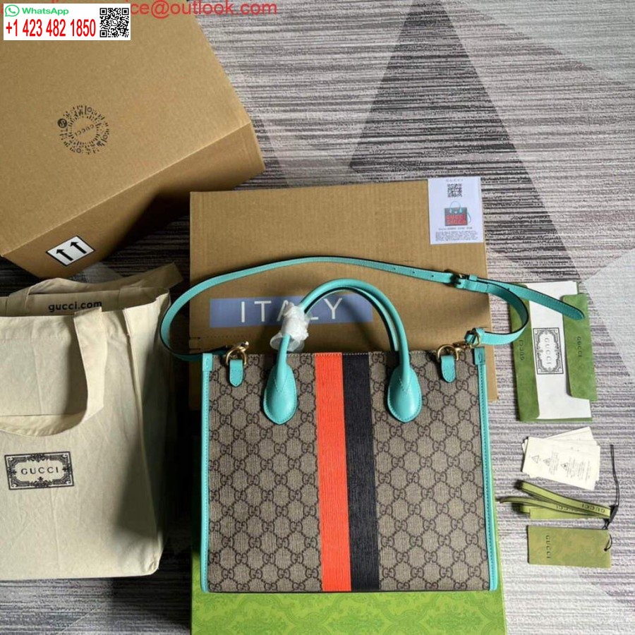 Replica Gucci 659983 Gg Väike Kandekott, Sinine Oranž
