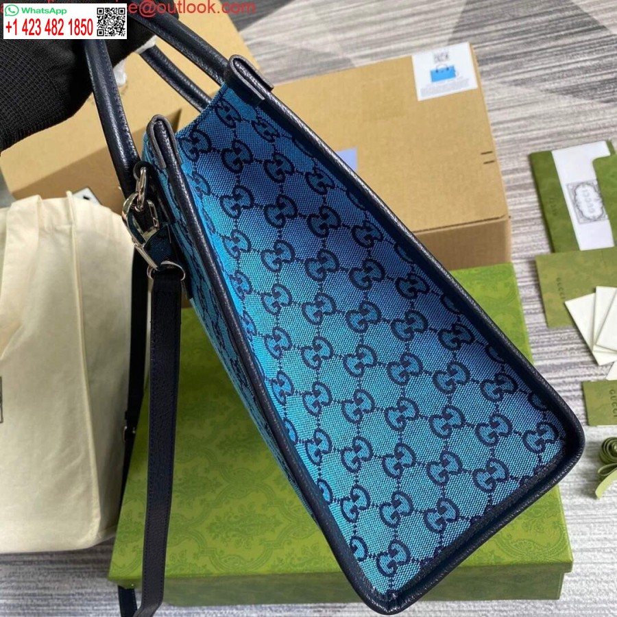 Replica Gucci 659983 Gg Borsa Tote Piccola Multicolore Blu