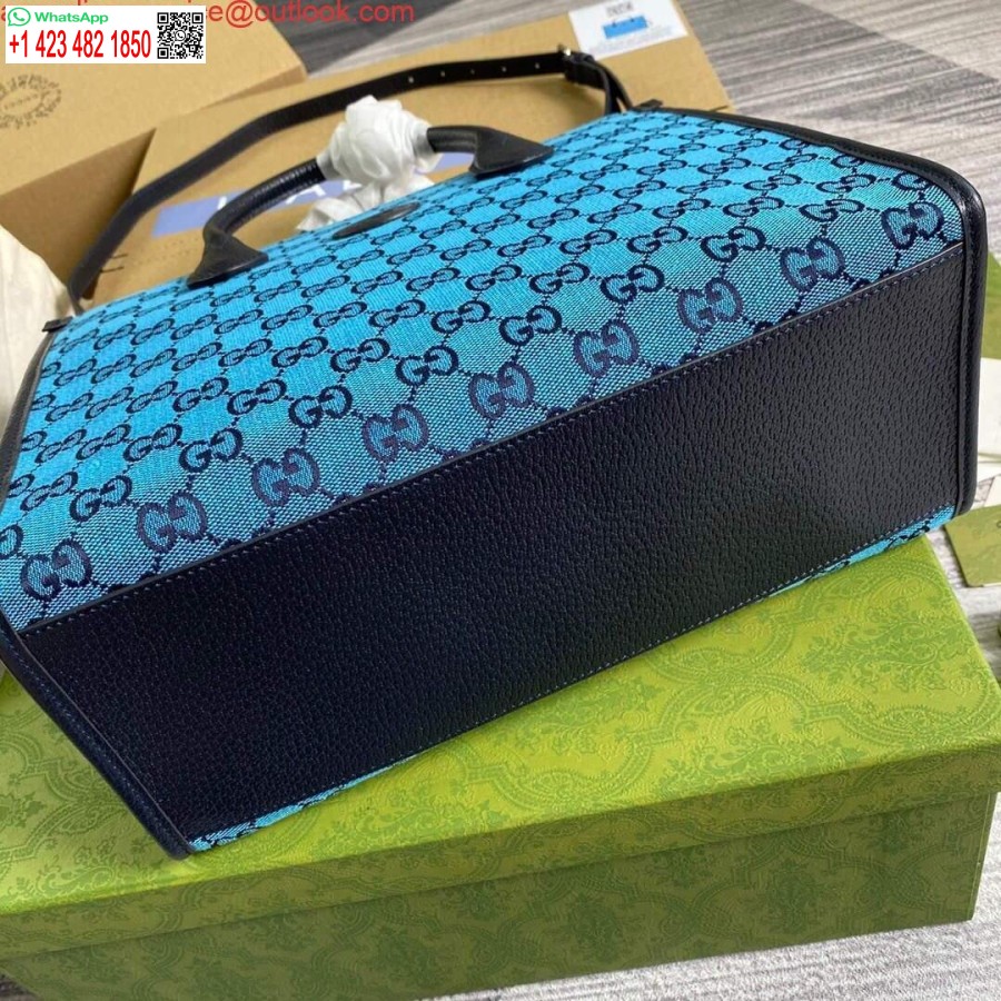 Replica Gucci 659983 Gg Borsa Tote Piccola Multicolore Blu
