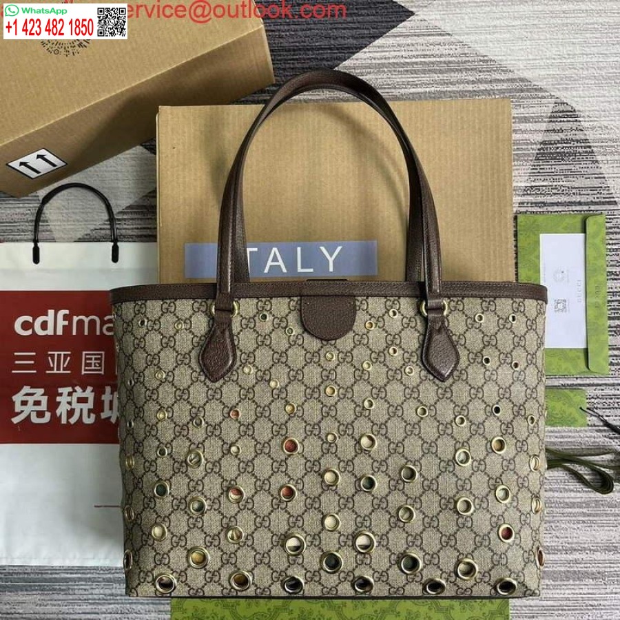 Réplica Gucci 631685 Ophidia Gg Bolsa Média Marrom