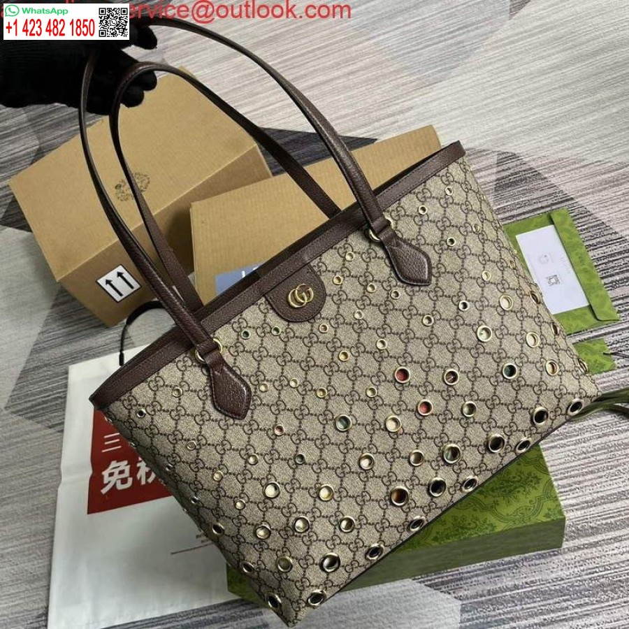 Réplica Gucci 631685 Ophidia Gg Bolsa Média Marrom