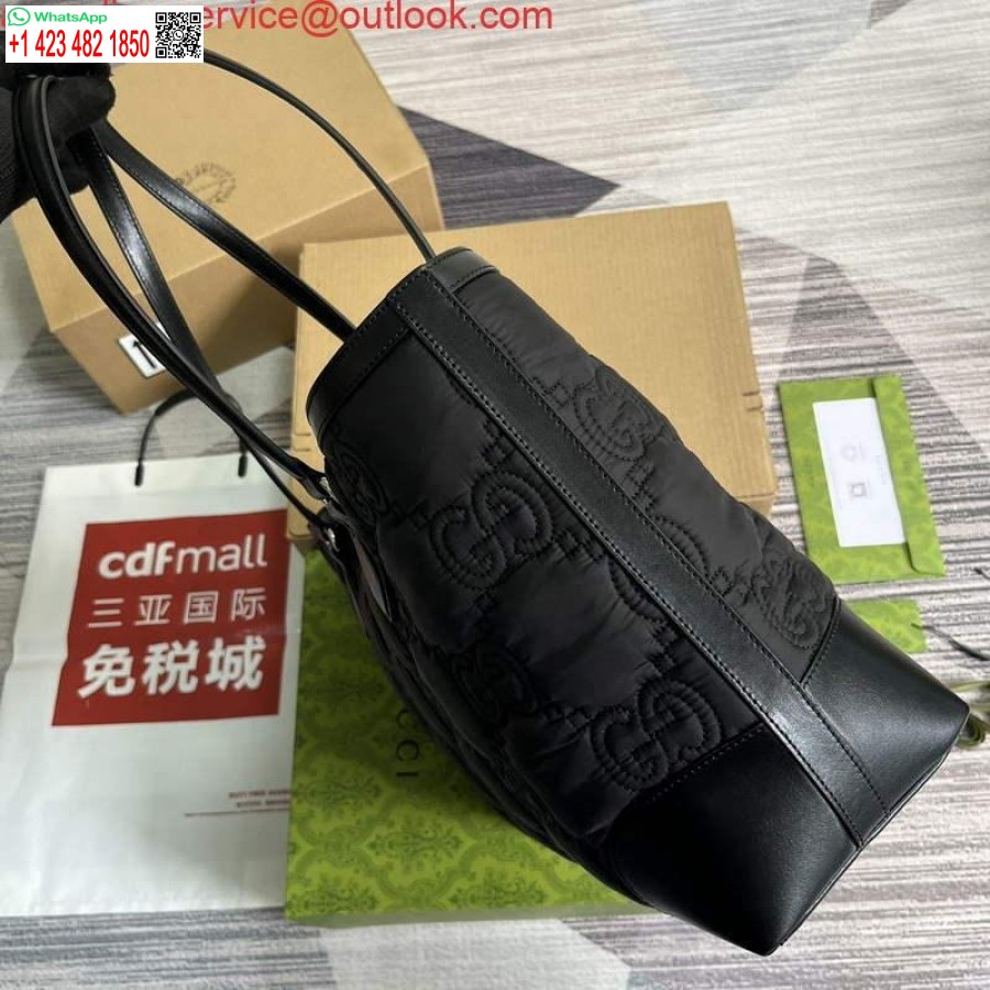 реплика Gucci 631685 Ophidia Gg средна черна чантичка