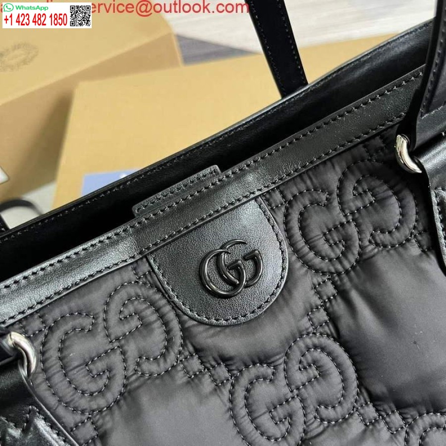 реплика Gucci 631685 Ophidia Gg средна черна чантичка