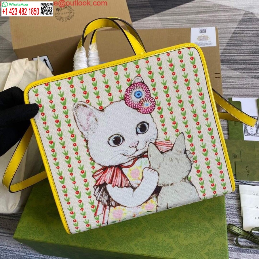 Replica Gucci 612992 Borsa A Tracolla Media Ophidia Tote Gg Gialla