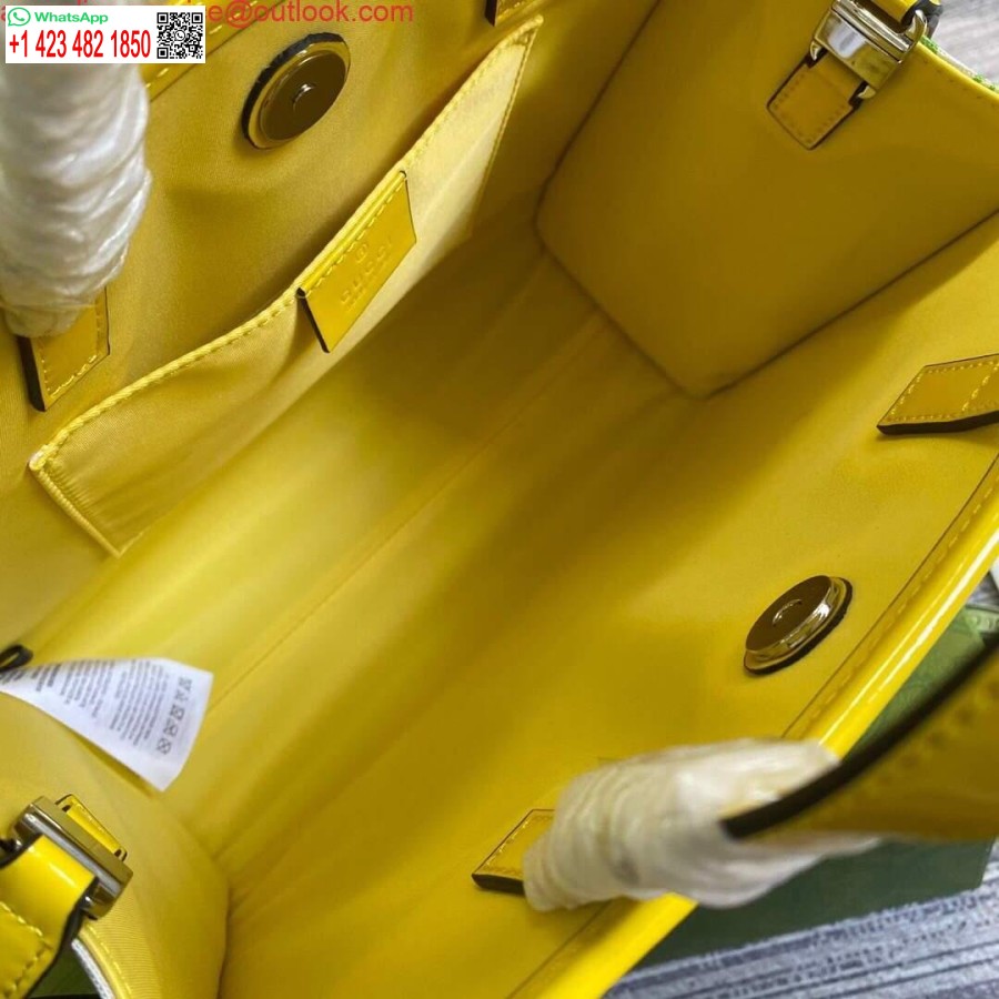 Replica Gucci 612992 Borsa A Tracolla Media Ophidia Tote Gg Gialla