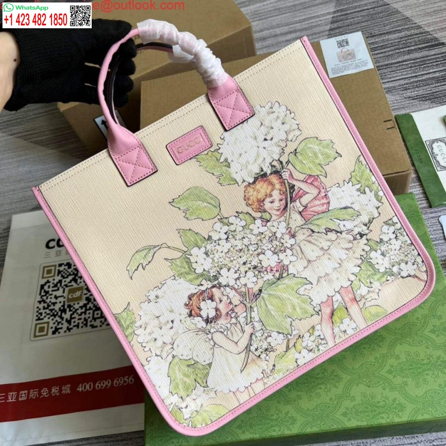 Replika Gucci 550763 Tas Jinjing Besar Bermotif Peri Anak Berwarna Pink