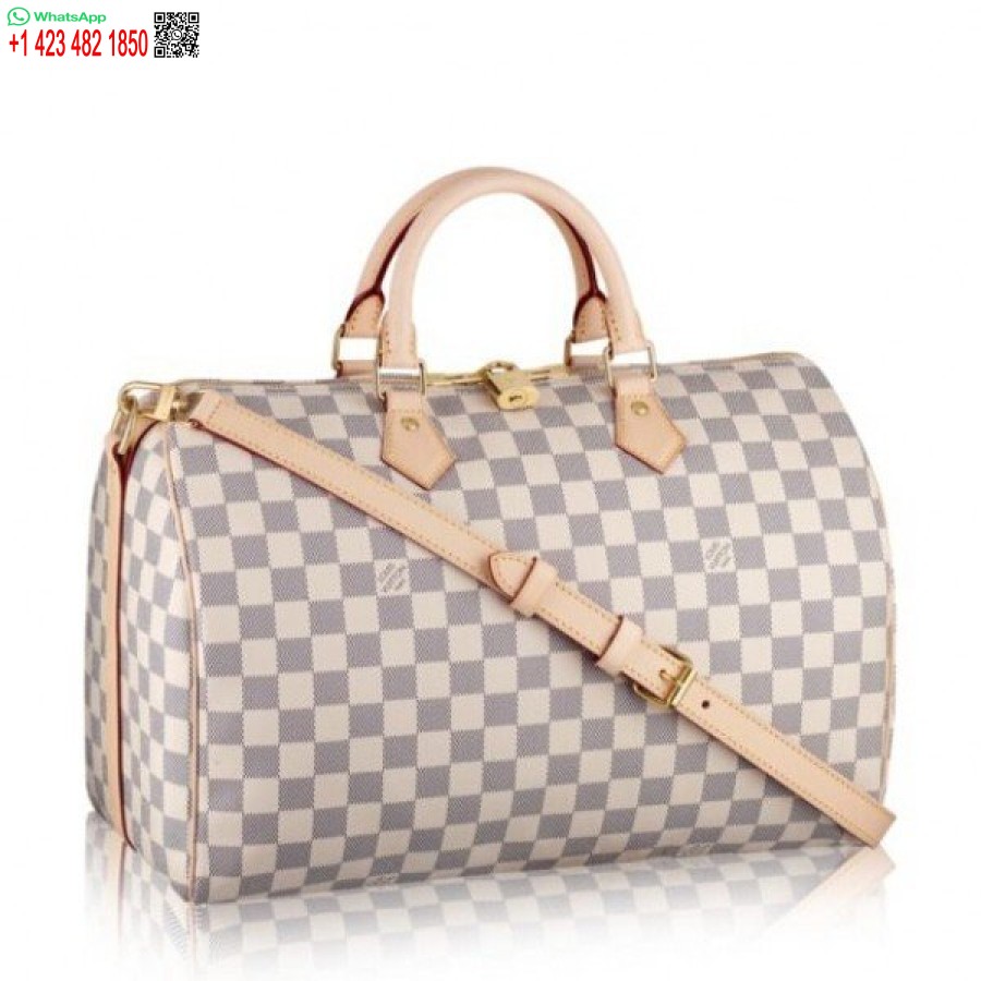 Replika Louis Vuitton Speedy Bandouliere 35 Torba Damier Azur N41372 Blv054