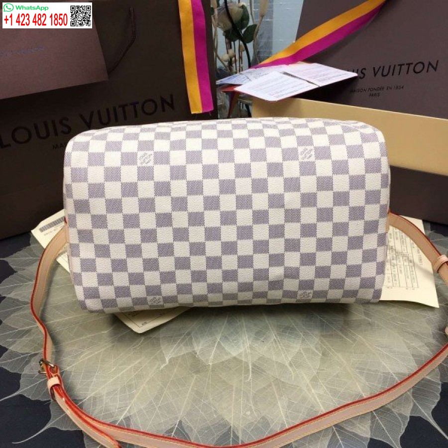 Replika Louis Vuitton Speedy Bandouliere 35 Torba Damier Azur N41372 Blv054
