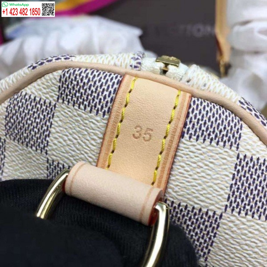 Replika Louis Vuitton Speedy Bandouliere 35 Torba Damier Azur N41372 Blv054