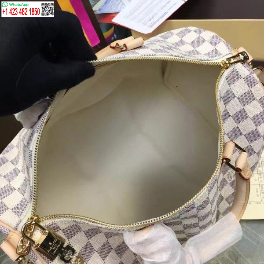 Replika Louis Vuitton Speedy Bandouliere 35 Torba Damier Azur N41372 Blv054