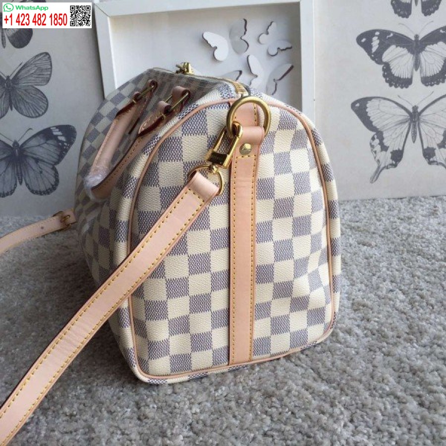 Replika Louis Vuitton Speedy Bandouliere 30 Torba Damier Azur N41373 Blv053